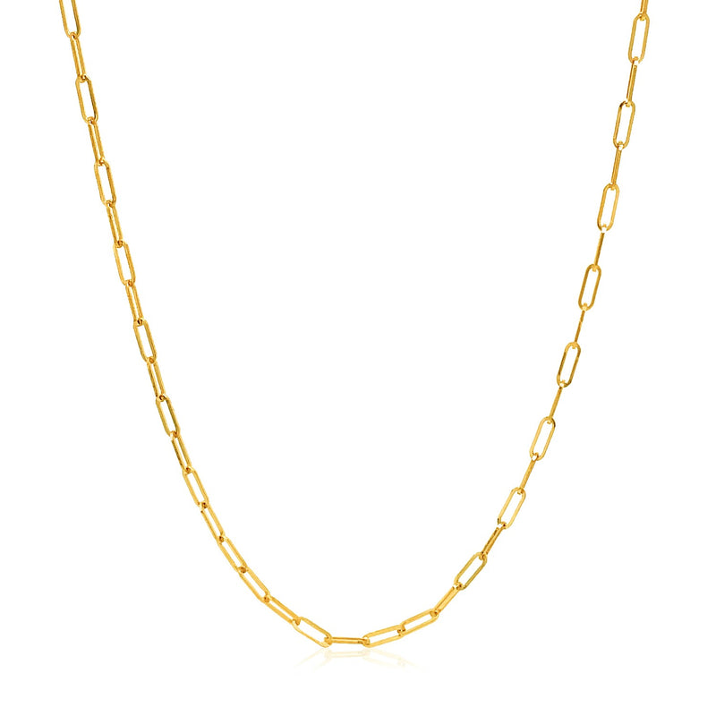 14k Yellow Gold Adjustable Paperclip Chain 1.5mm - Premium Chains - Just $363.99! Shop now at Pulse Designer Fashion