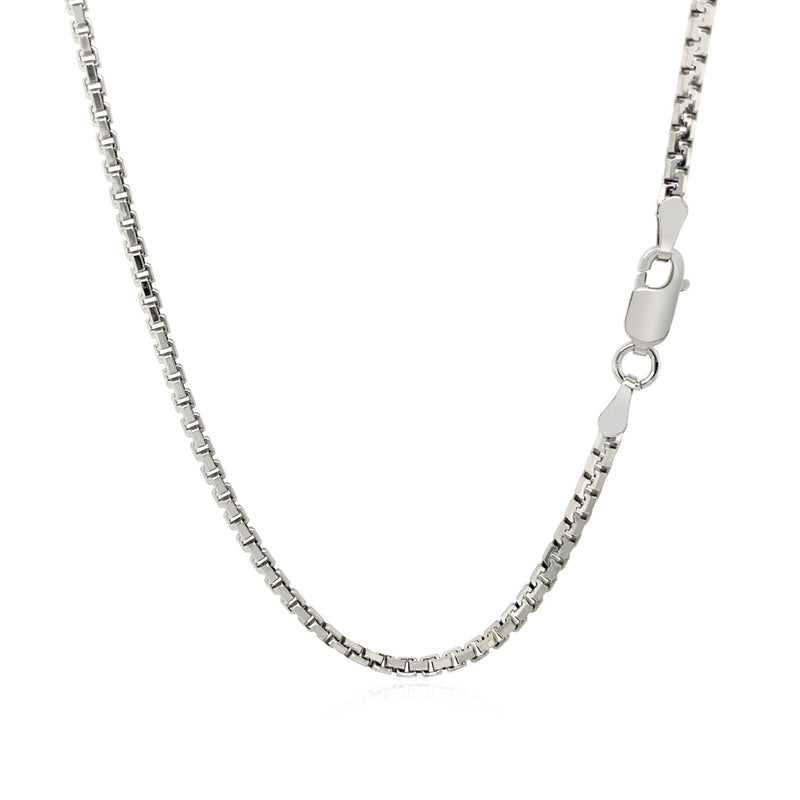 Sterling Silver Rhodium Plated Greek Box Chain 2.0mm - Premium Chains - Just $73.99! Shop now at Pulse Designer Fashion