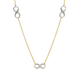 14k Two-Tone Gold Chain Necklace with Polished Infinity Stations - Premium Necklaces - Just $672.99! Shop now at Pulse Designer Fashion