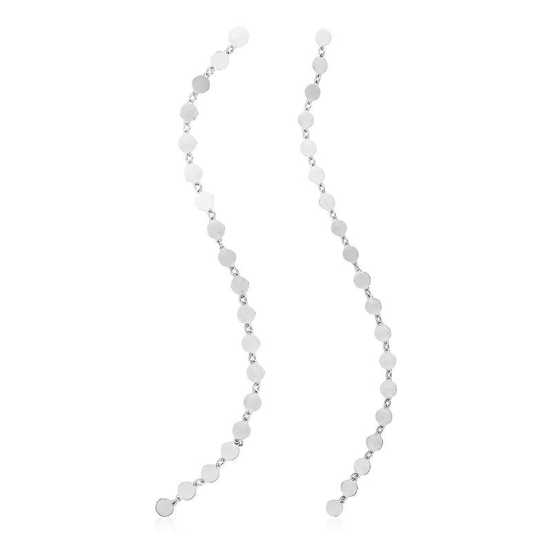 Sterling Silver Mirror Link Dangle Earrings - Premium Earrings - Just $48.99! Shop now at Pulse Designer Fashion