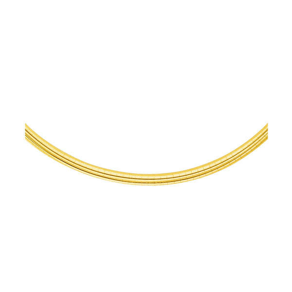 14k Yellow Gold Chain in a Classic Omega Design (4 mm) - Premium Chains - Just $2476.99! Shop now at Pulse Designer Fashion