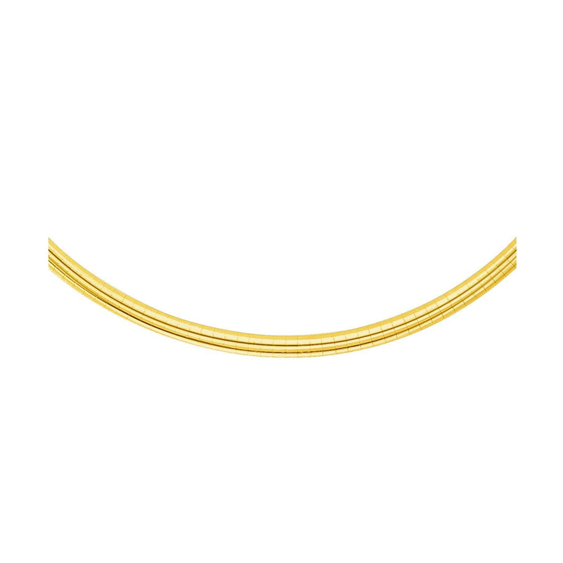 14k Yellow Gold Chain in a Classic Omega Design (4 mm) - Premium Chains - Just $3069.99! Shop now at Pulse Designer Fashion