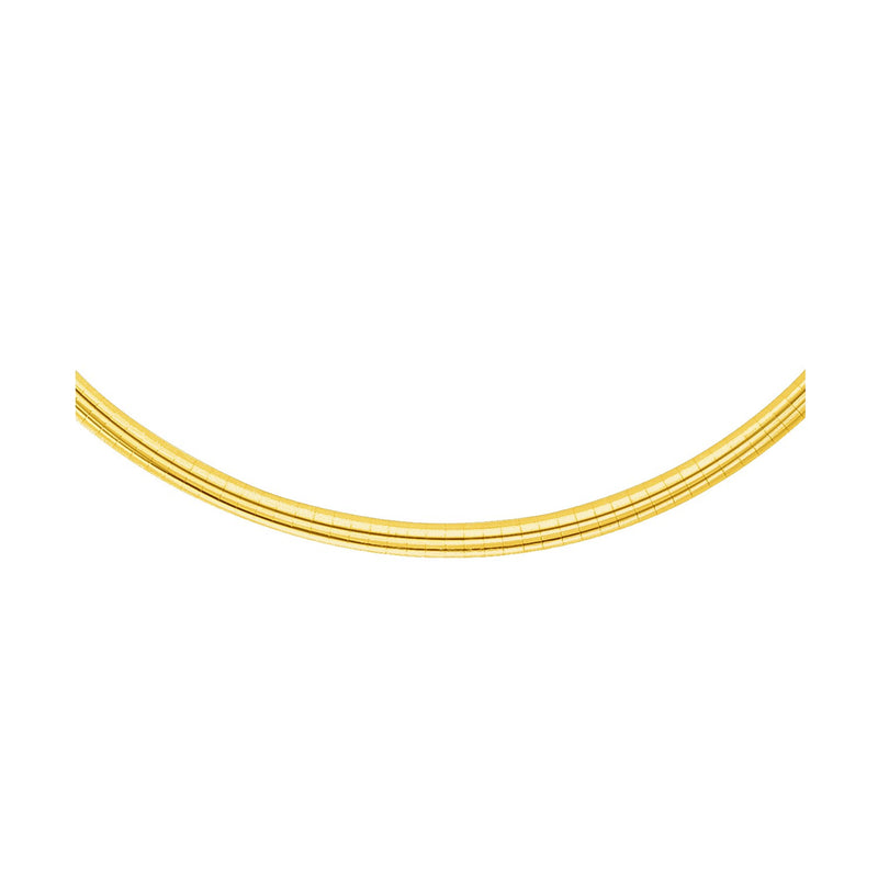 14k Yellow Gold Chain in a Classic Omega Design (4 mm) - Premium Chains - Just $2476.99! Shop now at Pulse Designer Fashion