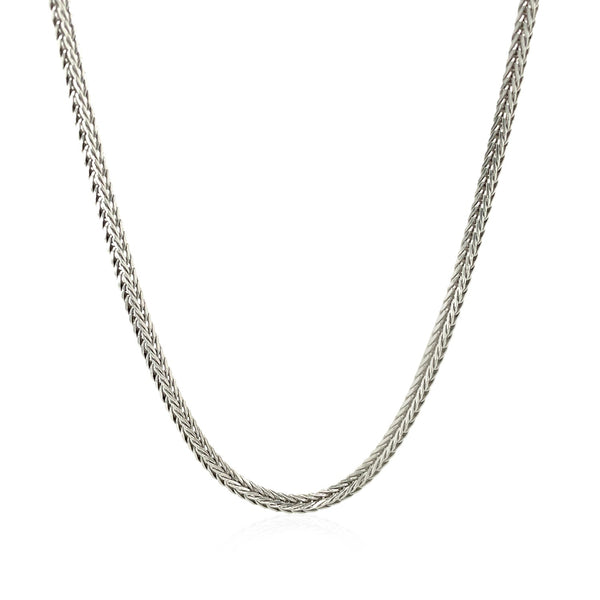 Sterling Silver Rhodium Plated Foxtail 2.0mm - Premium Chains - Just $77.99! Shop now at Pulse Designer Fashion