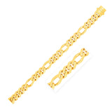 Modern Lite Figaro Chain in 14k Yellow Gold (11.5 mm) - Premium Chains - Just $5261.99! Shop now at Pulse Designer Fashion