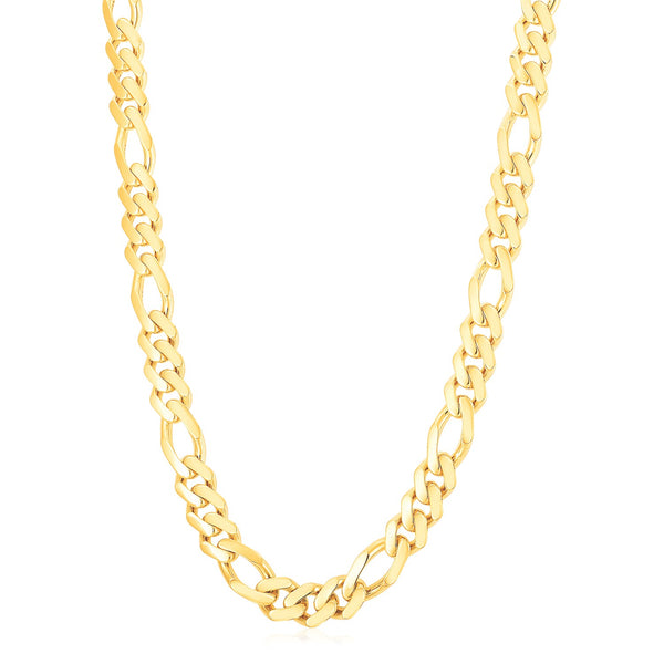 Modern Lite Figaro Chain in 14k Yellow Gold (11.5 mm) - Premium Chains - Just $5261.99! Shop now at Pulse Designer Fashion