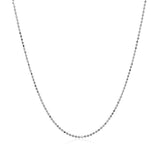 14k White Gold Diamond Cut Bead Chain 1.0mm - Premium Chains - Just $281.99! Shop now at Pulse Designer Fashion