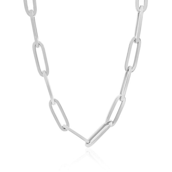 14K White Gold Wide Paperclip Chain (6.1mm) - Premium Chains - Just $1637.99! Shop now at Pulse Designer Fashion