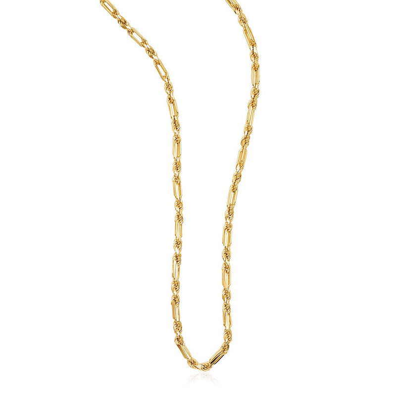 14k Yellow Gold Figaro Chain Necklace - Premium Necklaces - Just $5133.99! Shop now at Pulse Designer Fashion