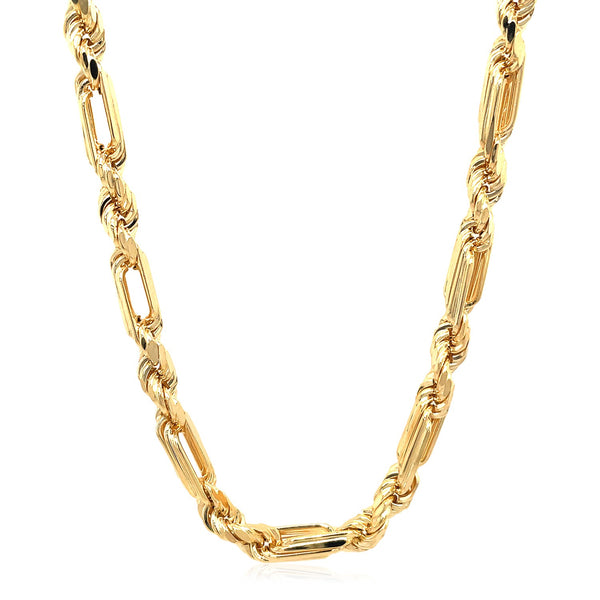 14k Yellow Gold Figaro Chain Necklace - Premium Necklaces - Just $4087.99! Shop now at Pulse Designer Fashion