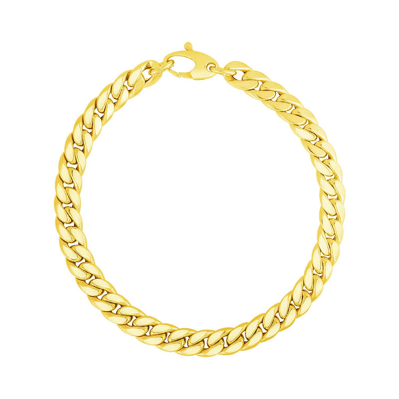 14K Yellow Gold Cuban Link Bracelet - Premium Bracelets - Just $953.99! Shop now at Pulse Designer Fashion