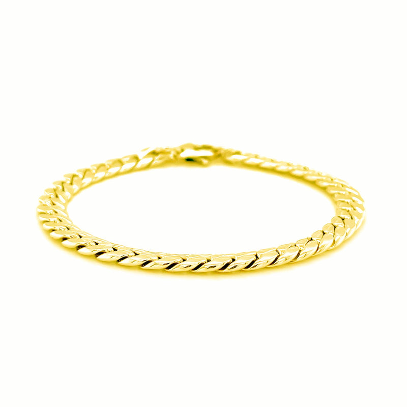 14K Yellow Gold Cuban Link Bracelet - Premium Bracelets - Just $953.99! Shop now at Pulse Designer Fashion