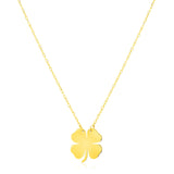 14K Yellow Gold Four Leaf Clover Necklace - Premium Necklaces - Just $260.99! Shop now at Pulse Designer Fashion