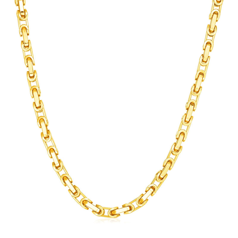 14k Yellow Gold Mens Byzantine Chain Necklace - Premium Necklaces - Just $4491.99! Shop now at Pulse Designer Fashion