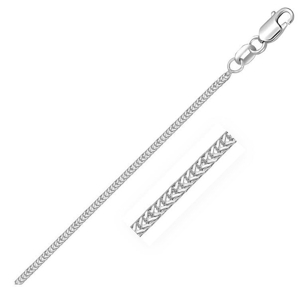 14k White Gold Foxtail 1.0mm Chain - Premium Chains - Just $401.99! Shop now at Pulse Designer Fashion