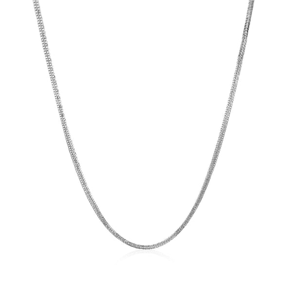 14k White Gold Foxtail 1.0mm Chain - Premium Chains - Just $454.99! Shop now at Pulse Designer Fashion