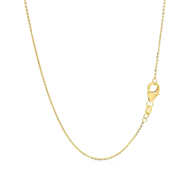 14k Yellow Gold Chain Necklace with Sliding Puffed Heart Charm - Premium Necklaces - Just $337.99! Shop now at Pulse Designer Fashion