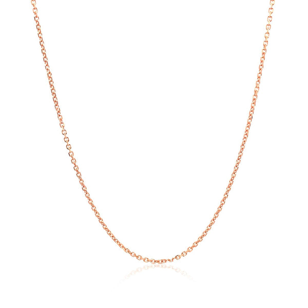 14k Rose Gold Diamond Cut Cable Link Chain 1.1mm - Premium Chains - Just $272.99! Shop now at Pulse Designer Fashion