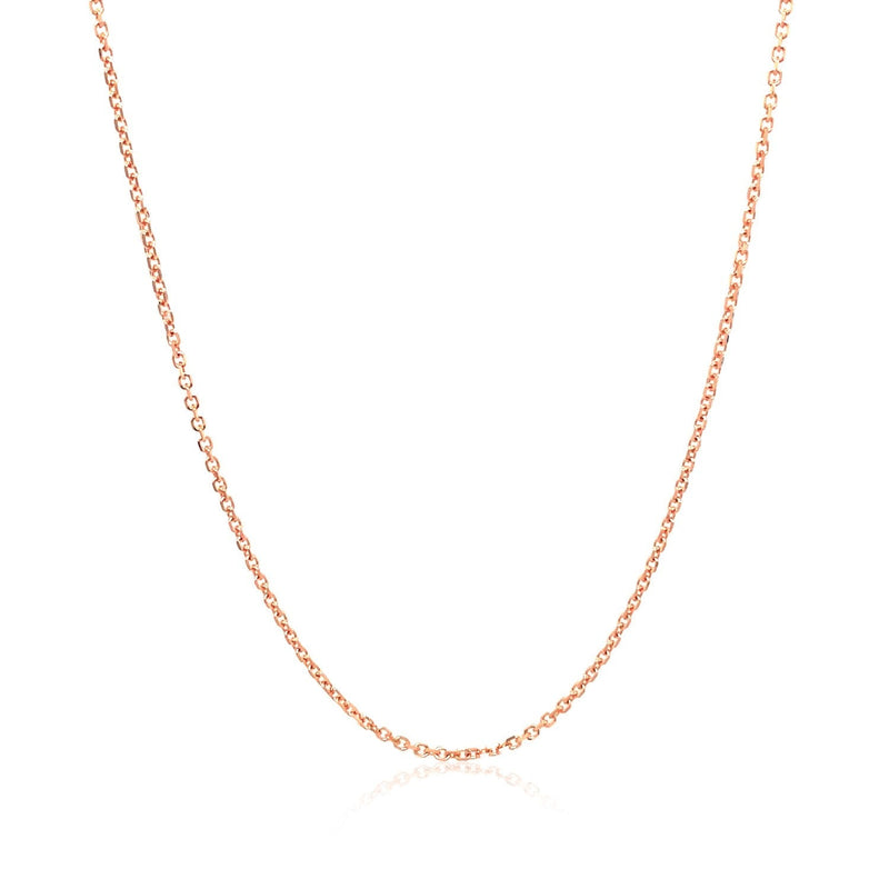 14k Rose Gold Diamond Cut Cable Link Chain 1.1mm - Premium Chains - Just $272.99! Shop now at Pulse Designer Fashion