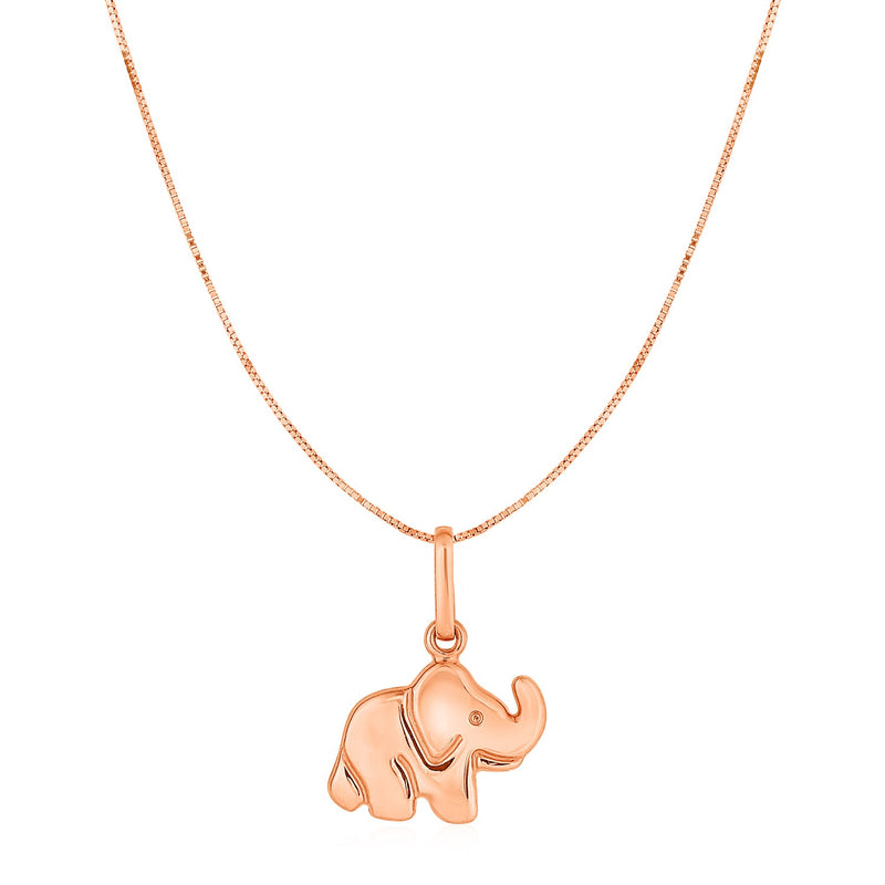 Elephant Pendant in 10k Rose Gold - Premium Pendants - Just $193.99! Shop now at Pulse Designer Fashion