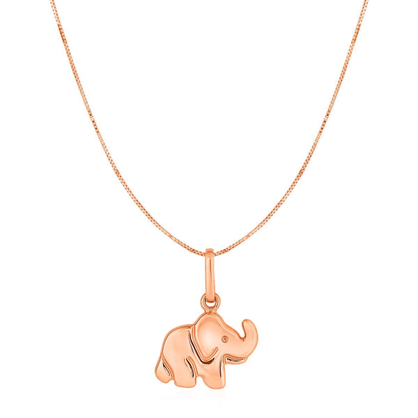 Elephant Pendant in 10k Rose Gold - Premium Pendants - Just $162.99! Shop now at Pulse Designer Fashion