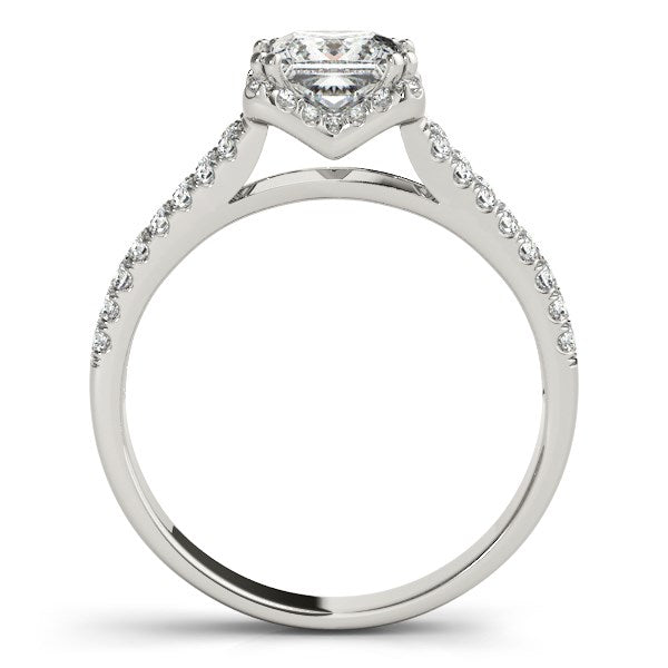 14k White Gold Princes Cut Halo Split Shank Diamond Engagement Ring (2 cttw) - Premium Rings - Just $19533.99! Shop now at Pulse Designer Fashion