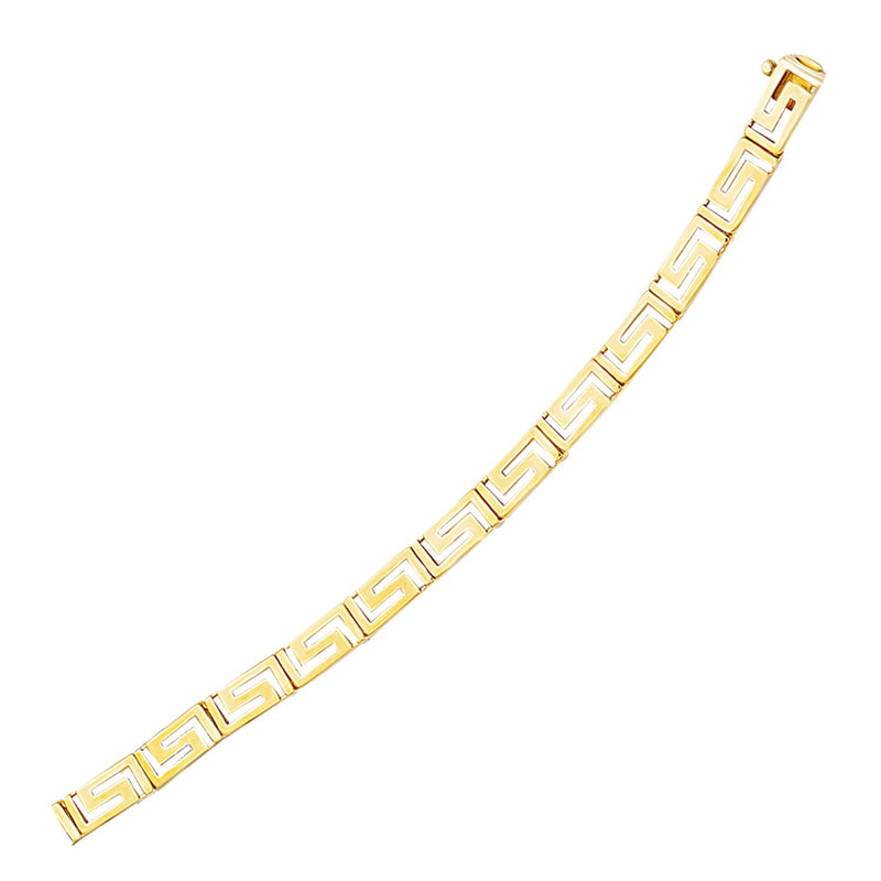 14k Yellow Gold Fancy Greek Key Motif Bracelet - Premium Bracelets - Just $861.99! Shop now at Pulse Designer Fashion