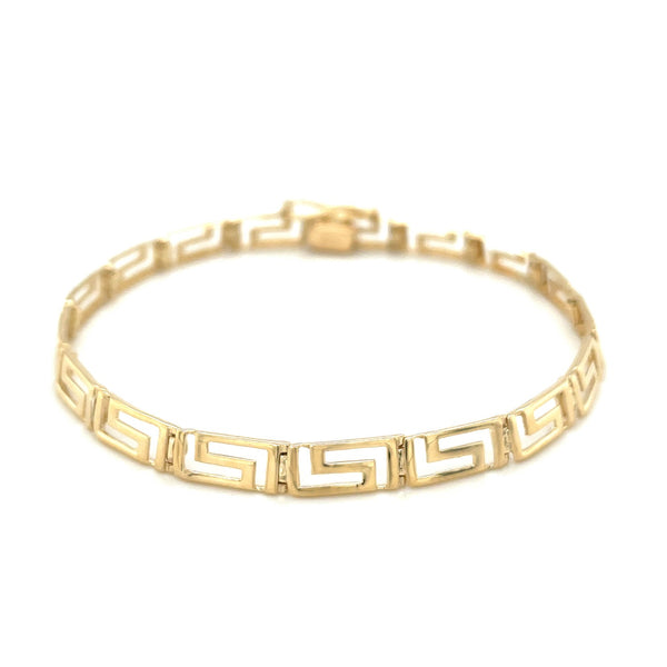 14k Yellow Gold Fancy Greek Key Motif Bracelet - Premium Bracelets - Just $861.99! Shop now at Pulse Designer Fashion