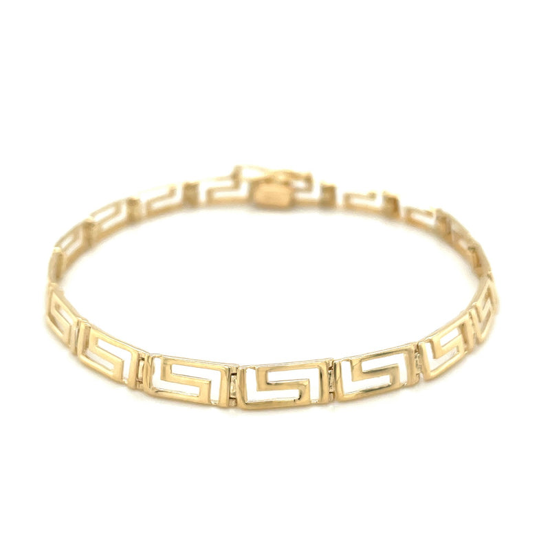 14k Yellow Gold Fancy Greek Key Motif Bracelet - Premium Bracelets - Just $861.99! Shop now at Pulse Designer Fashion