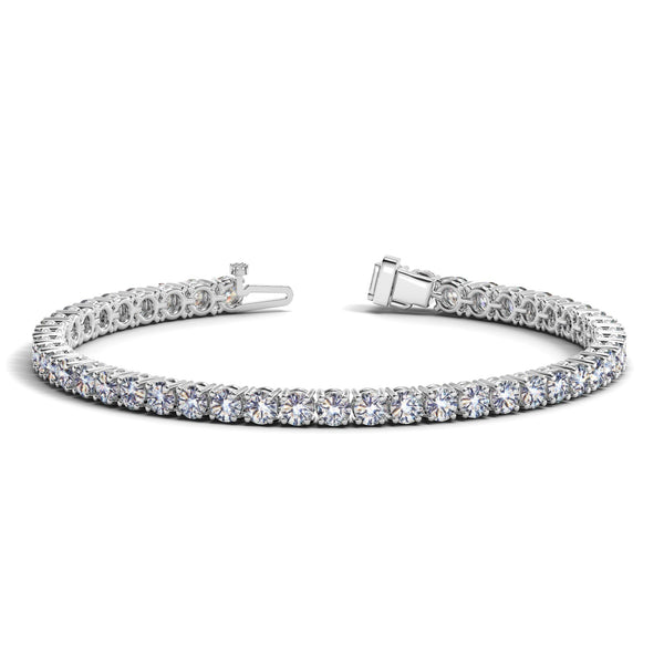 14k White Gold Round Diamond Tennis Bracelet (10 cttw) - Premium Bracelets - Just $35767.99! Shop now at Pulse Designer Fashion