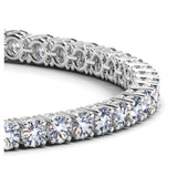 14k White Gold Round Diamond Tennis Bracelet (10 cttw) - Premium Bracelets - Just $35767.99! Shop now at Pulse Designer Fashion