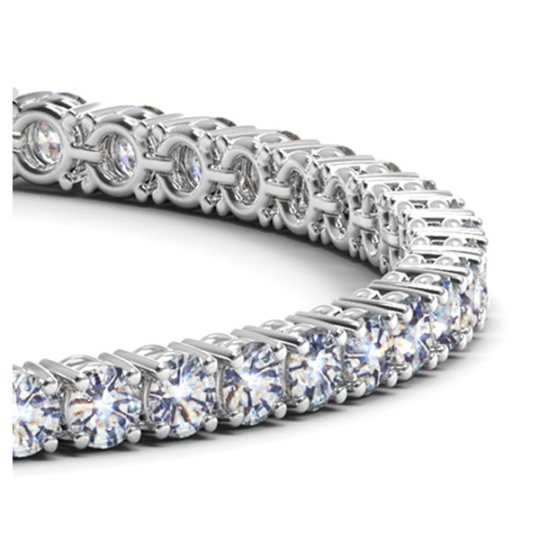 14k White Gold Round Diamond Tennis Bracelet (10 cttw) - Premium Bracelets - Just $35767.99! Shop now at Pulse Designer Fashion