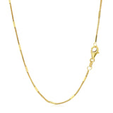 Diamond Cut Bar Links Pendant Chain in 14k Yellow Gold (1.3mm) - Premium Chains - Just $567.99! Shop now at Pulse Designer Fashion