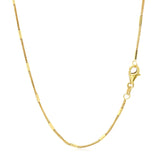 Diamond Cut Bar Links Pendant Chain in 14k Yellow Gold (1.3mm) - Premium Chains - Just $547.99! Shop now at Pulse Designer Fashion