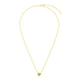 14k Yellow Gold 17 inch Necklace with Round Peridot - Premium Necklaces - Just $420.99! Shop now at Pulse Designer Fashion