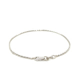 2.0mm 14k White Gold Diamond Cut Rope Anklet - Premium Anklets - Just $436.99! Shop now at Pulse Designer Fashion