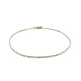 2.0mm 14k White Gold Diamond Cut Rope Anklet - Premium Anklets - Just $436.99! Shop now at Pulse Designer Fashion