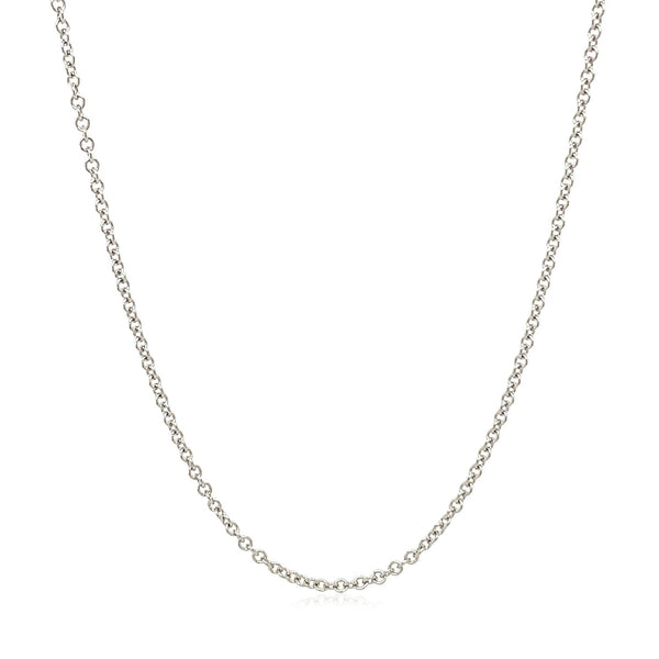 14k White Gold Round Cable Link Chain 1.9mm - Premium Chains - Just $406.99! Shop now at Pulse Designer Fashion