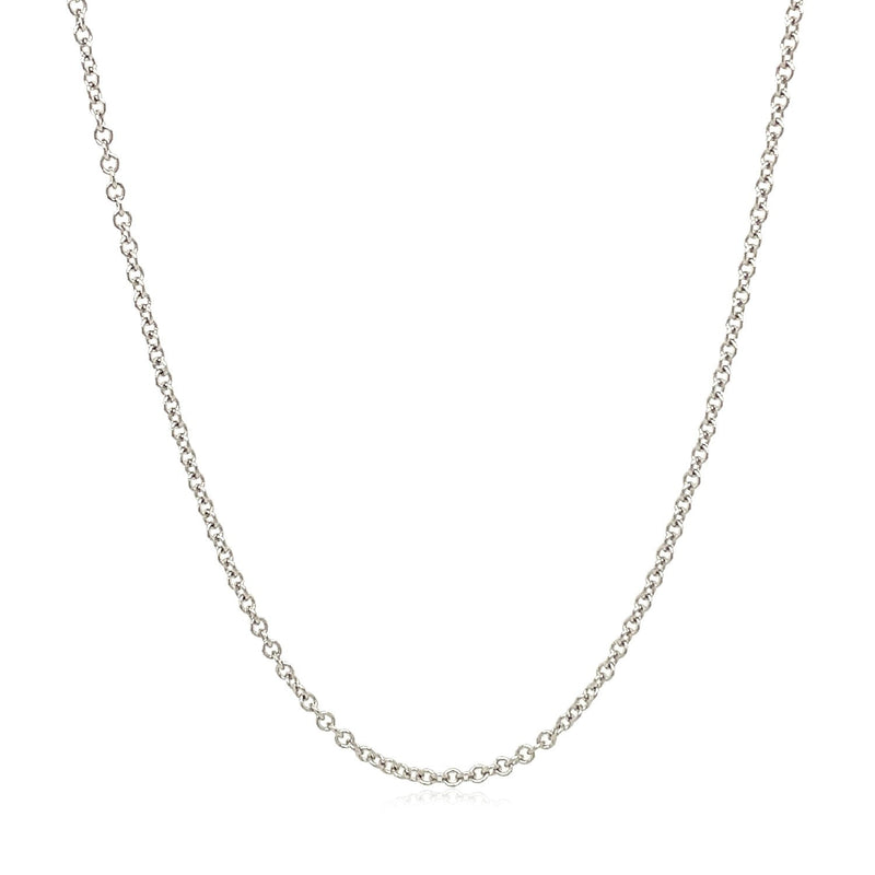 14k White Gold Round Cable Link Chain 1.9mm - Premium Chains - Just $406.99! Shop now at Pulse Designer Fashion