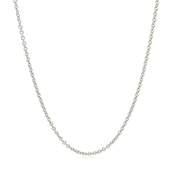 14k White Gold Round Cable Link Chain 1.9mm - Premium Chains - Just $533.99! Shop now at Pulse Designer Fashion