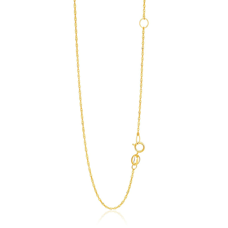 14k Yellow Gold Adjustable Singapore Chain 1.1mm - Premium Chains - Just $152.99! Shop now at Pulse Designer Fashion