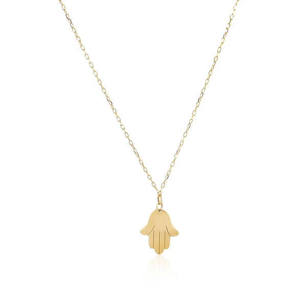 14K Yellow Gold Hand of Hamsa Necklace - Premium Necklaces - Just $234.99! Shop now at Pulse Designer Fashion