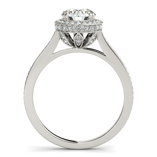 14k White Gold Classic Channel Slim Shank Diamond Engagement Ring (2 cttw) - Premium Rings - Just $19384.99! Shop now at Pulse Designer Fashion