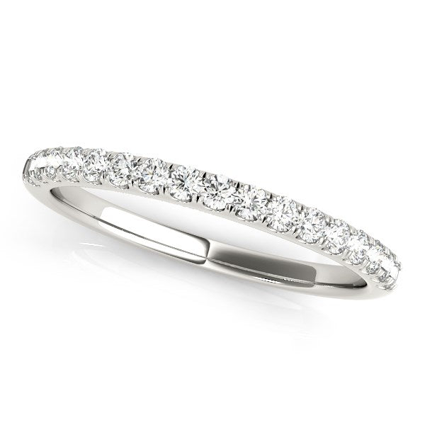 14k White Gold Diamond Scallop Setting Wedding Band (1/3 cttw) - Premium Rings - Just $1485.99! Shop now at Pulse Designer Fashion