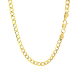 4.4mm 10k Yellow Gold Curb Chain - Premium Chains - Just $626.99! Shop now at Pulse Designer Fashion