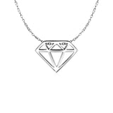 Diamond Symbol Pendant in 14k White Gold - Premium Pendants - Just $297.99! Shop now at Pulse Designer Fashion