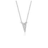 Diamond Inverted Triangle Pendant in 14k White Gold - Premium Necklaces - Just $772.99! Shop now at Pulse Designer Fashion