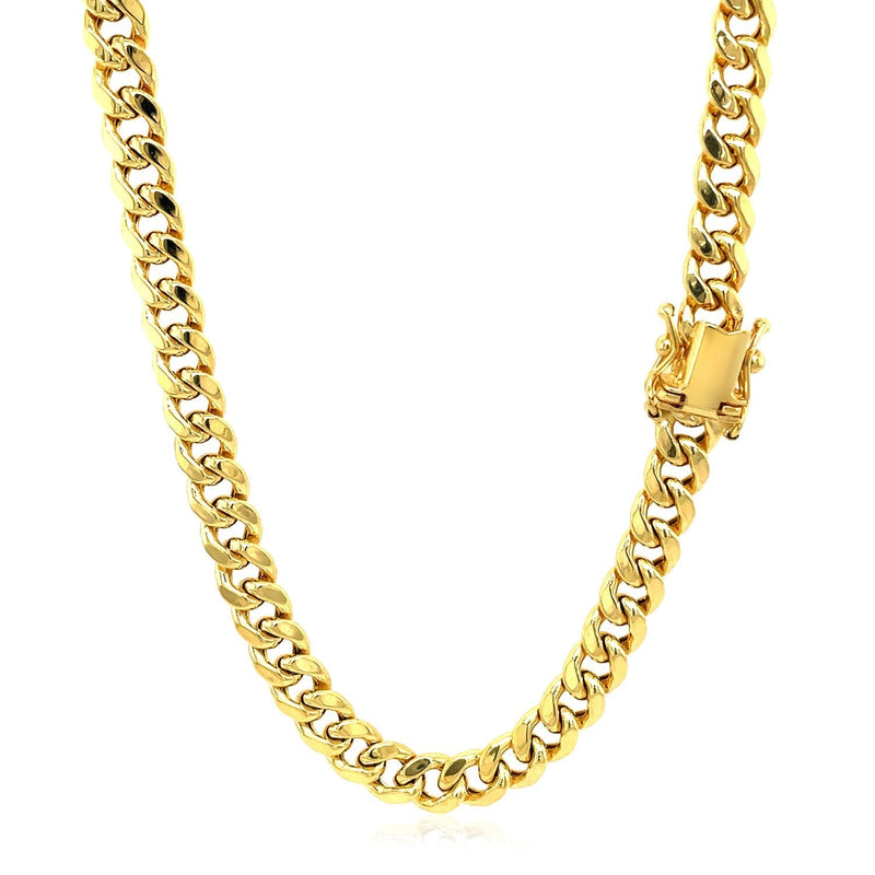 5.3mm 14k Yellow Gold Miami Cuban Semi Solid Chain - Premium Chains - Just $3248.99! Shop now at Pulse Designer Fashion