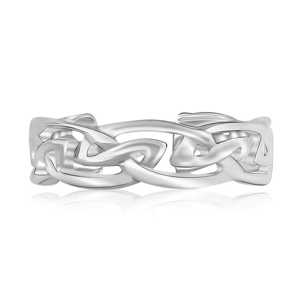 Sterling Silver Rhodium Plated Celtic Style Toe Ring - Premium Toe Rings - Just $30.99! Shop now at Pulse Designer Fashion