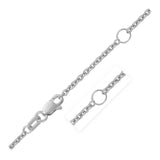 Double Extendable Cable Chain in 14k White Gold (1.9mm) - Premium Chains - Just $442.99! Shop now at Pulse Designer Fashion